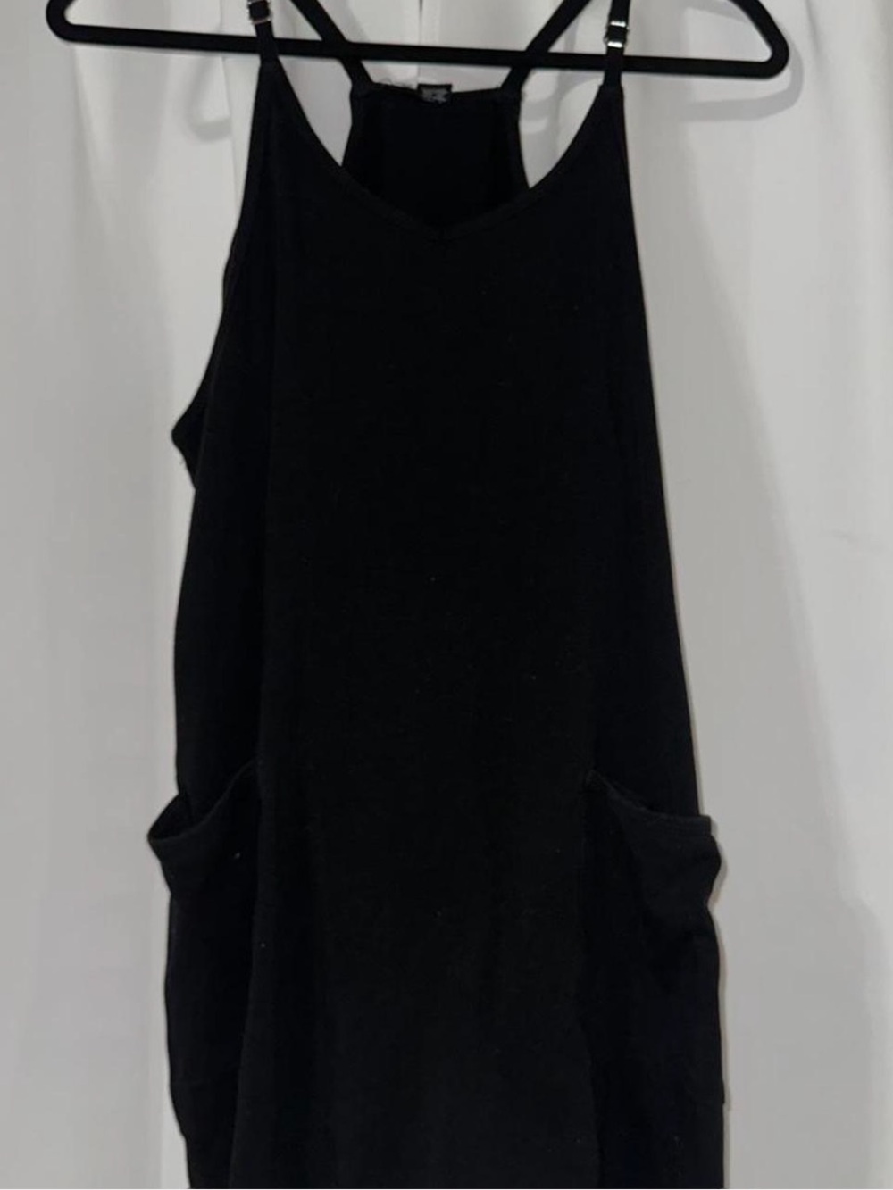 Black Sleeveless Pocket Daydress